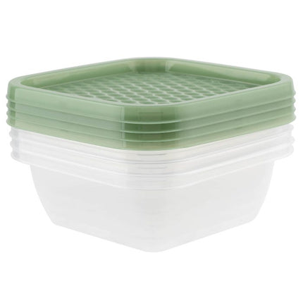 plastic container 750ml pack of 4 green