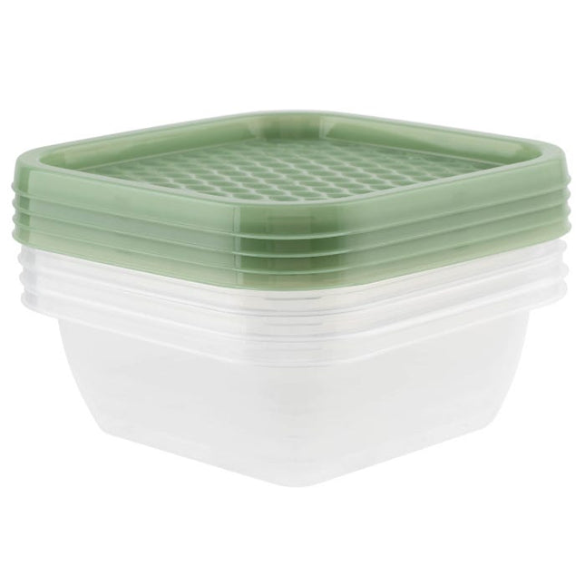 plastic container 750ml pack of 4 green
