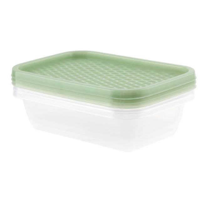 plastic container 1100ml pack of 3 green