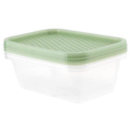 plastic container 1450ml pack of 3 green