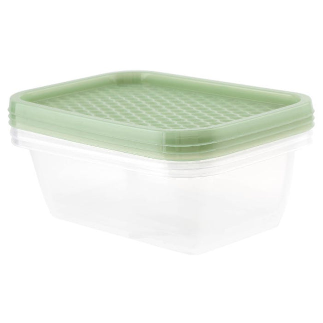 plastic container 1450ml pack of 3 green