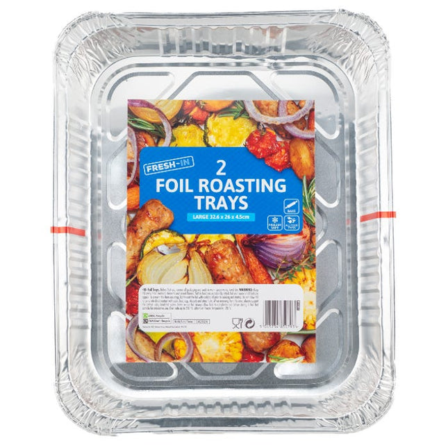 large foil roasting trays pack of 2