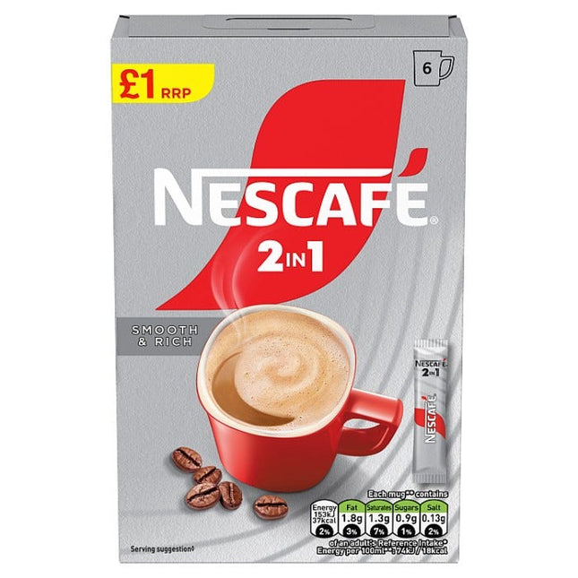 nescafe original 2 in 1 pack of 6