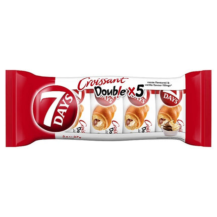 7 days double croissant cocoa vanilla flavour fillings pack of 5