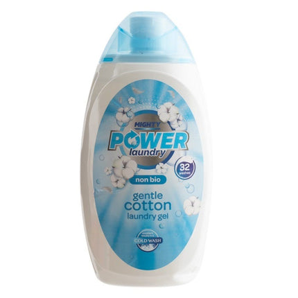 mighty power laundry gel gentle cotton 970ml