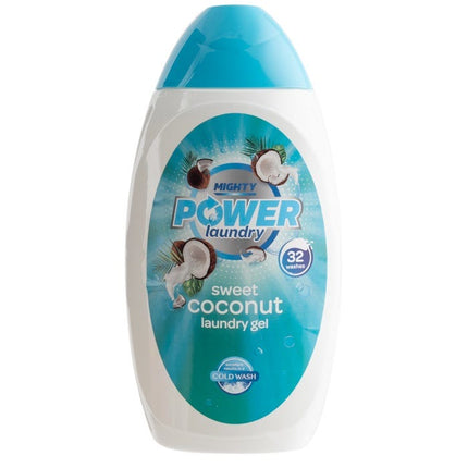 mighty power laundry gel sweet coconut 970ml