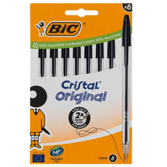 bic cristal medium black box of 8