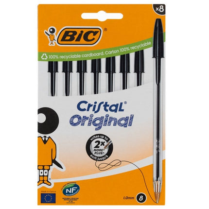 bic cristal medium black box of 8