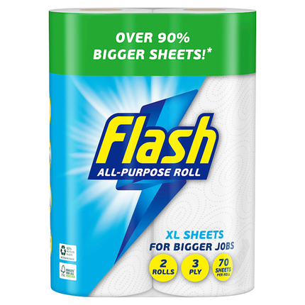 flash all purpose roll xl sheets pack of 2
