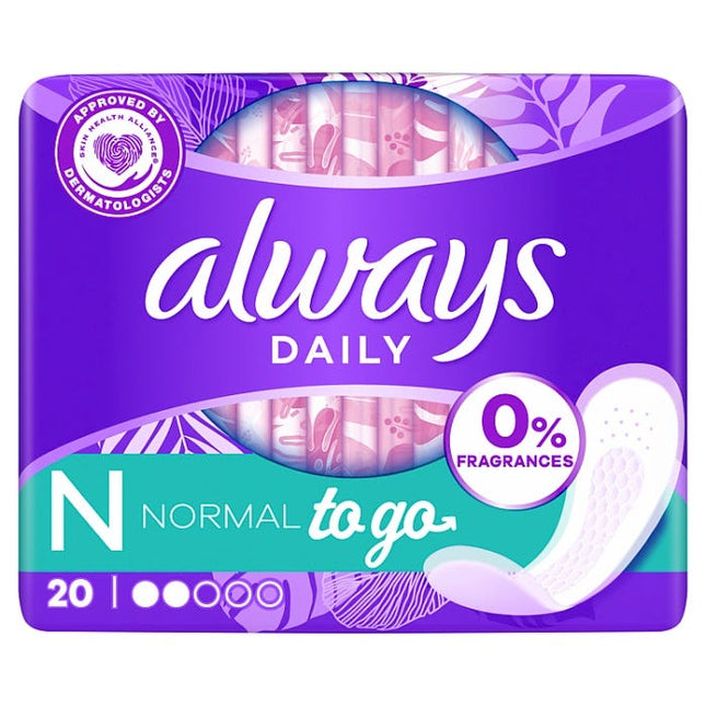 always dailies wrapped liners pack of 20