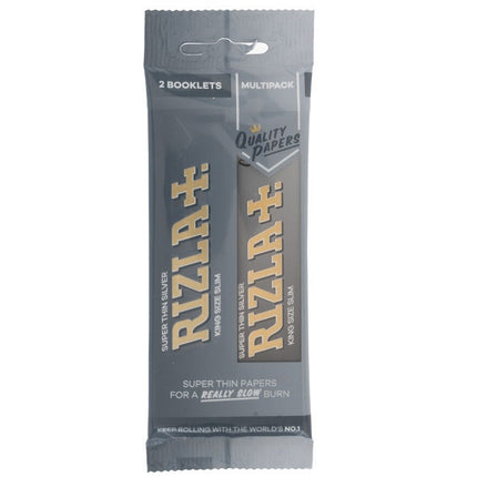 rizla king size papers super thin silver pack of 2