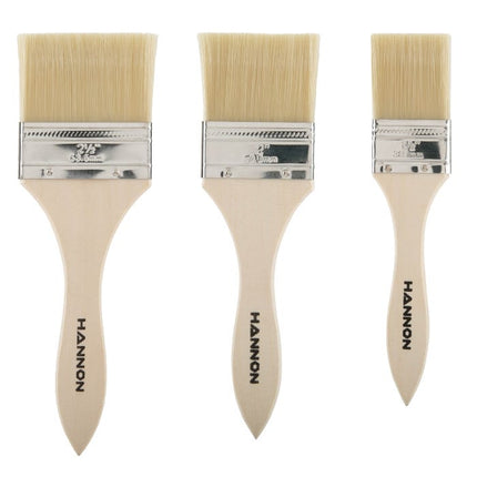 hannon premium paint brush assorted sizes pack of 3
