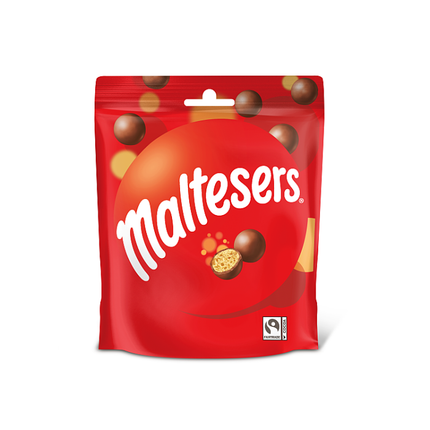 maltesers milk chocolate honeycomb sharing pouch bag 158g