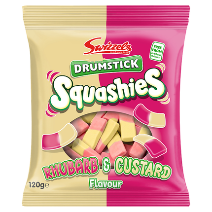swizzels drumstick squashies rhubarb custard flavour 120g