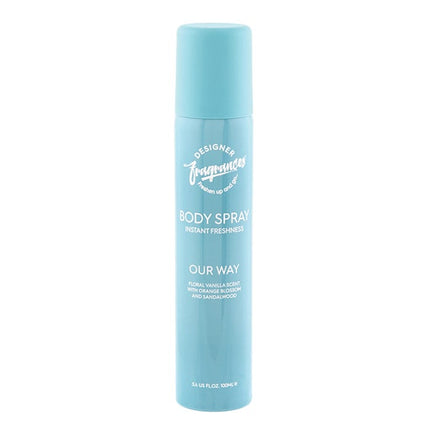 desginer fragrances our way body spray floral vanilla scent 100ml