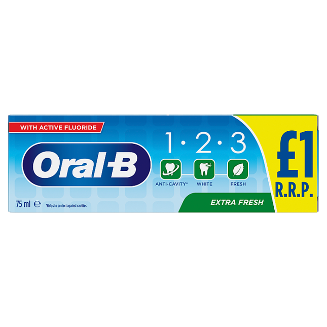 oral b extra fresh toothpaste 75ml