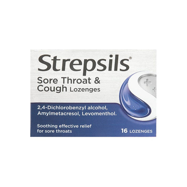 strepsils sore throat cough lozenges pack of 16