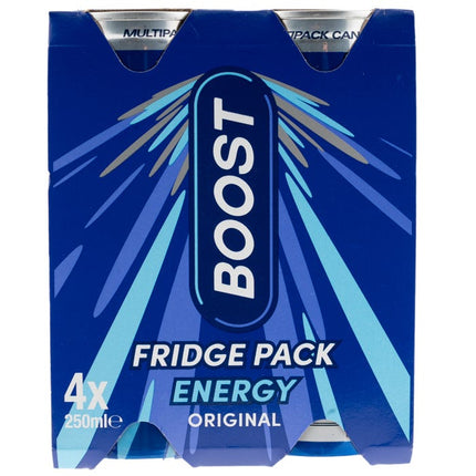 boost energy drink fridge pack original pack of 4 x 250ml