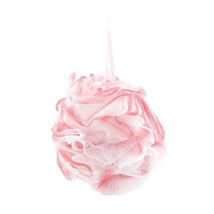 luxury mesh body puff pink white