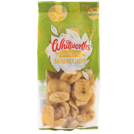 whitworths snacking banana chips 140g
