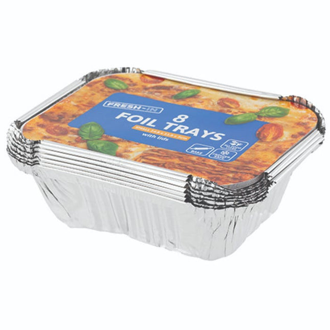 foil trays with lids pack of 8