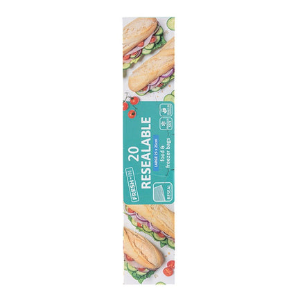 resealable food and freezer bags large pack of 20