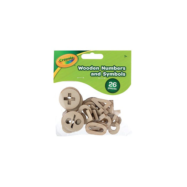 crayola wooden numbers symbols pack of 26