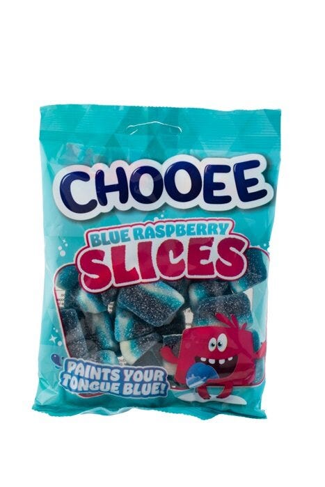 chooee blue raspberry slices 165g