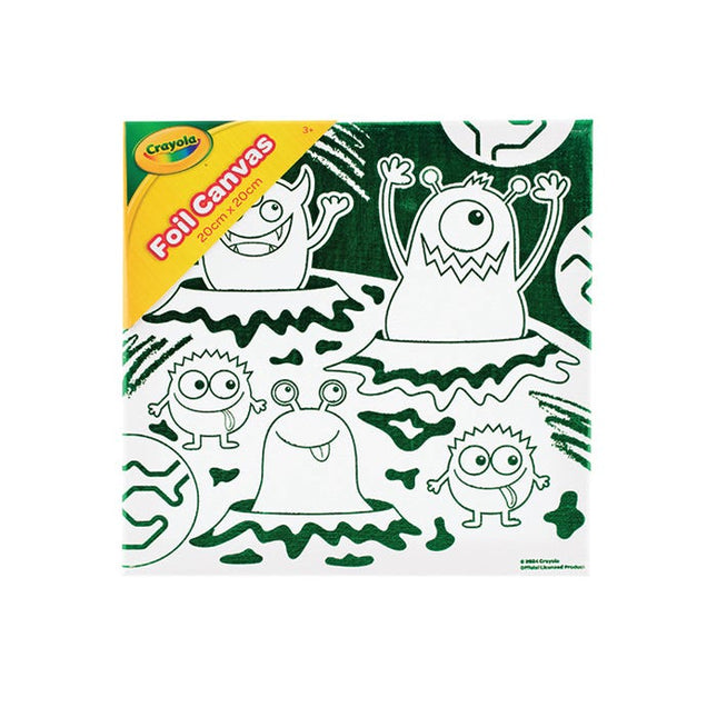 crayola foil canvas monsters 20cm x 20cm