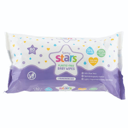 teeny stars baby wipes fragranced pack of 80