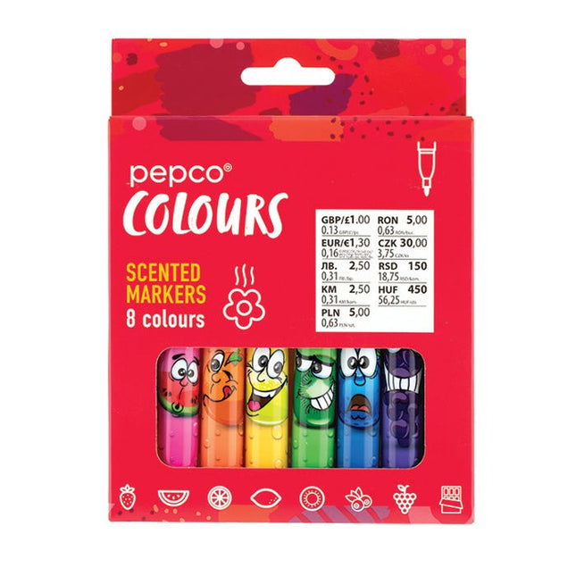 scented markers assorted colours pack of 8