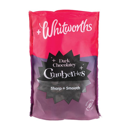 whitworths dark chocolatey cranberries 110g