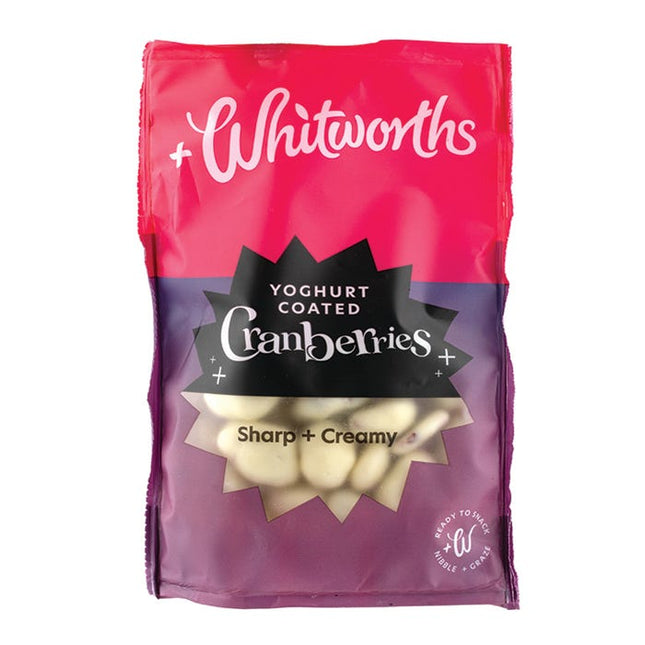 whitworths yoghurt coated cranberries 70g