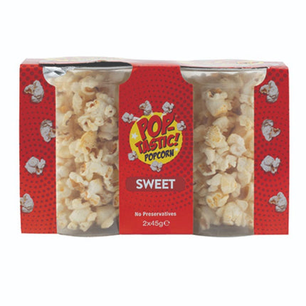 poptastic popcorn sweet 45g pack of 2