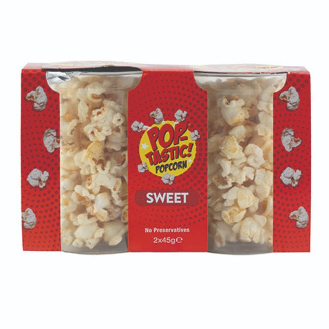 poptastic popcorn sweet 45g pack of 2