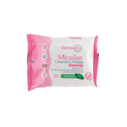 sensoft micellar cleansing wipes pack of 25