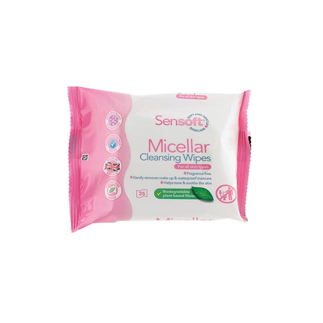 sensoft micellar cleansing wipes pack of 25