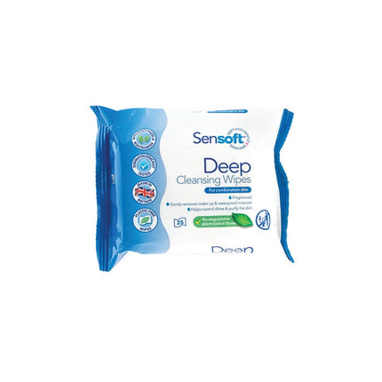sensoft deep cleansing wipes pack of 25
