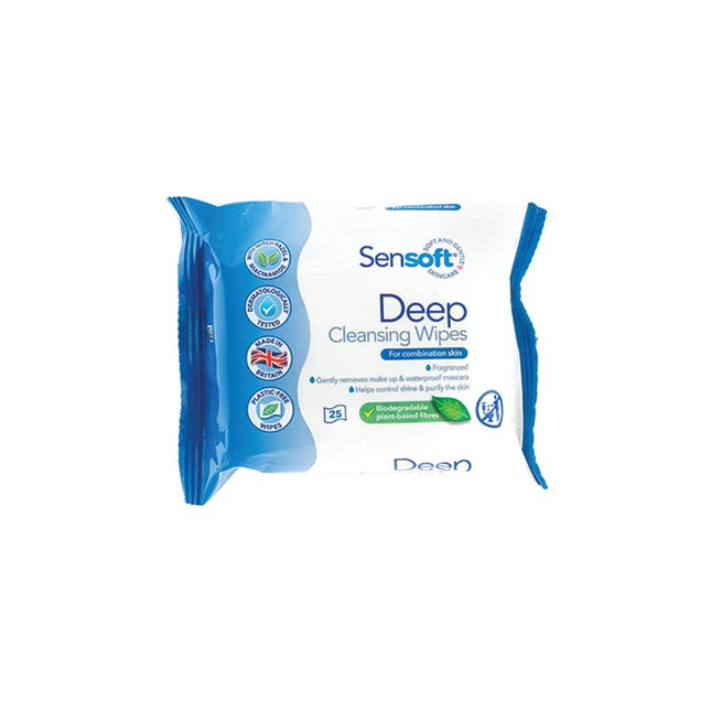 sensoft deep cleansing wipes pack of 25