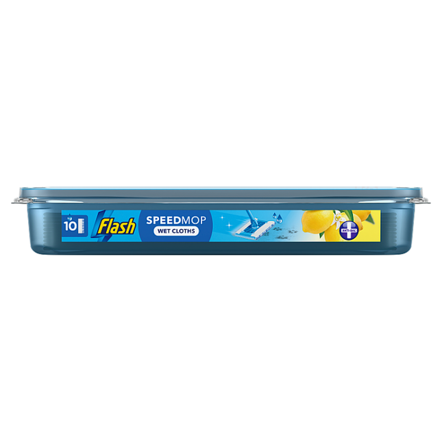 flash speedmop antibacterial floor wipes lemon 10 wipes