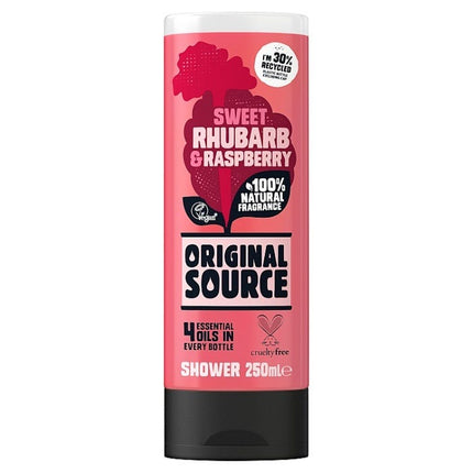 original source shower gel sweet rhubarb raspberry 250ml