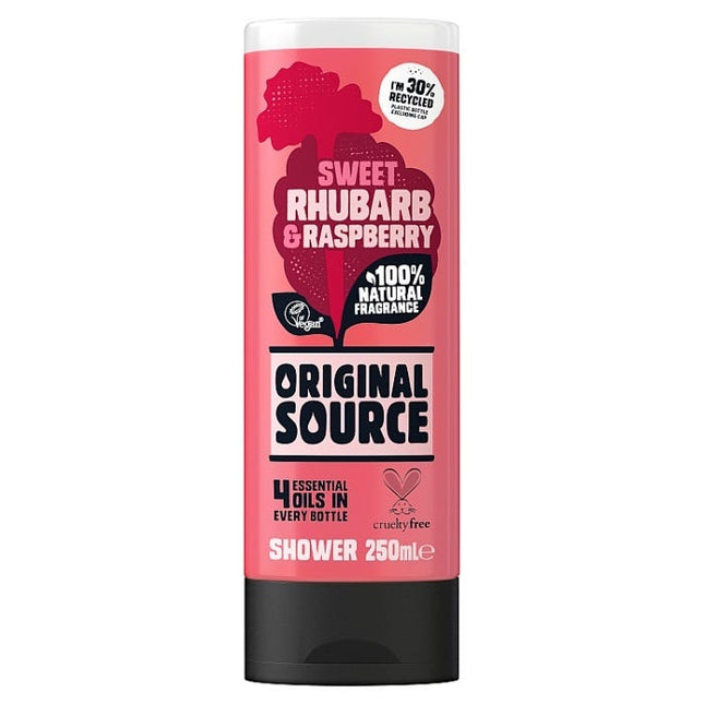 original source shower gel sweet rhubarb raspberry 250ml