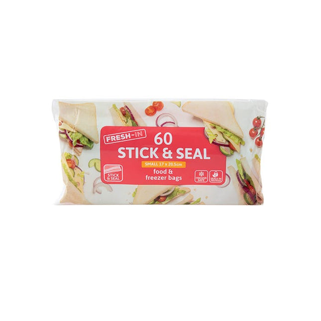 stick seal small food freezer bags 17 x 20 5cm pack of 60