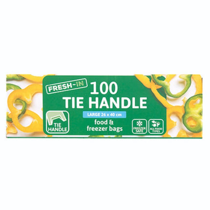 food freezer large tie handle bags 26 x 40cm pack of 100