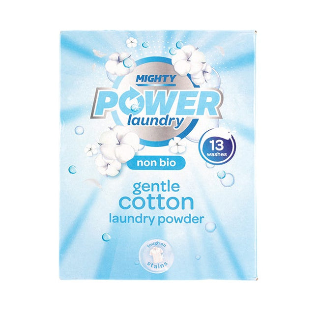mighty power non bio laundry powder gentle cotton 884g