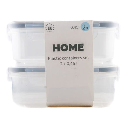 grey plastic containers 0 45l pack of 2
