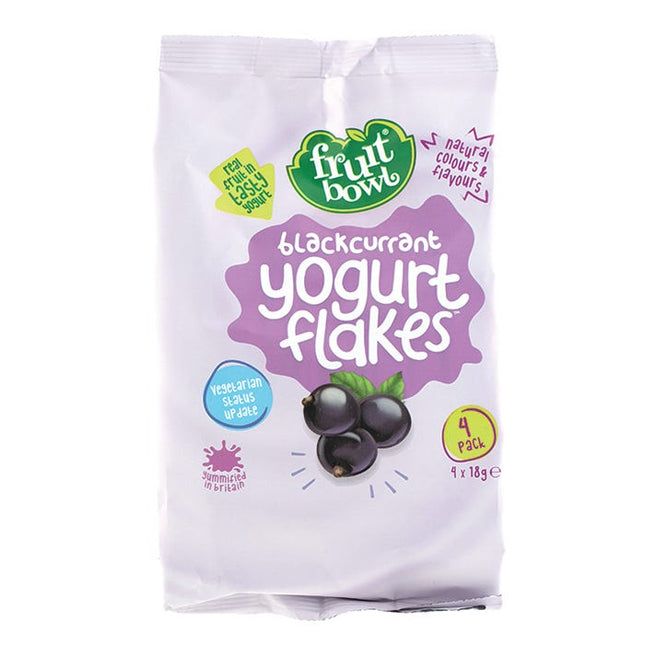fruit bowl blackcurrant yogurt flakes 18g pack of 4