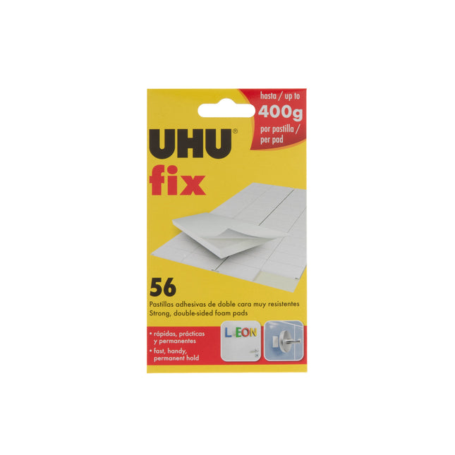uhu fix white pads pack of 56