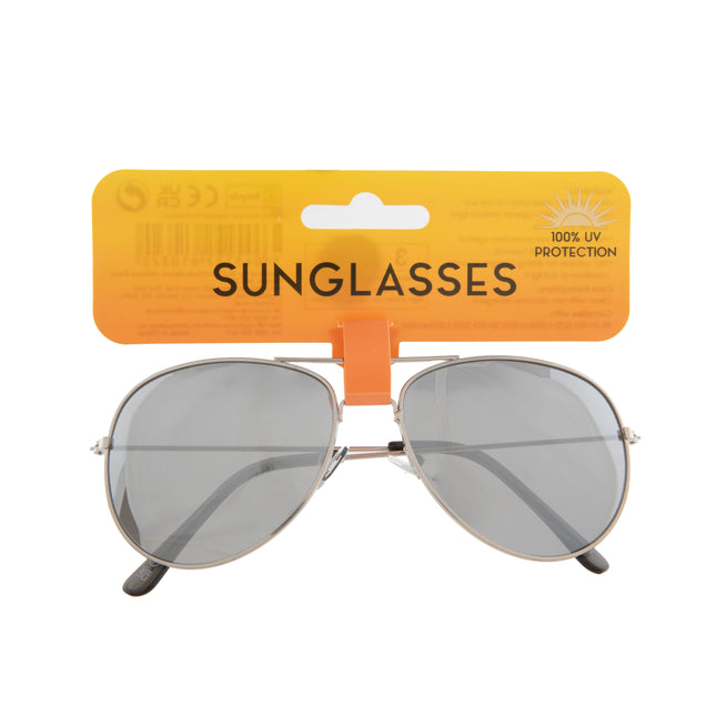 unisex silver mirror aviators