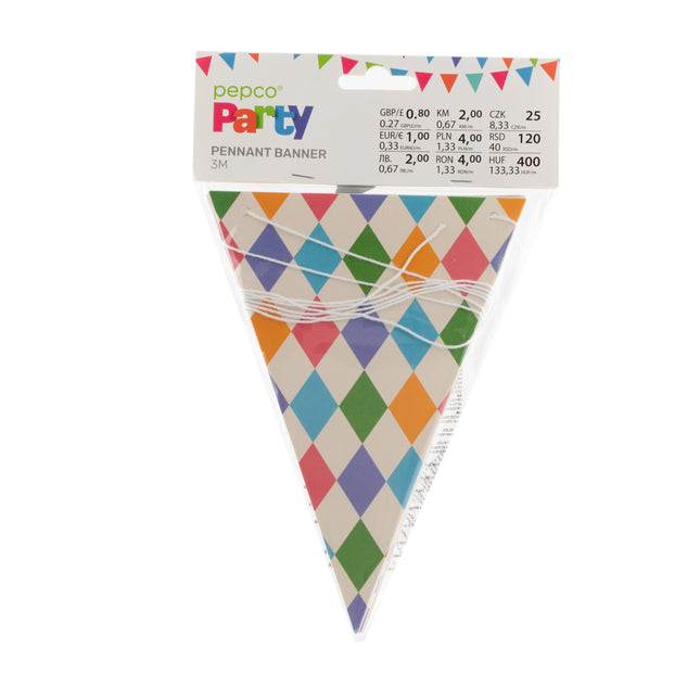 pepco party pennant banner 3m